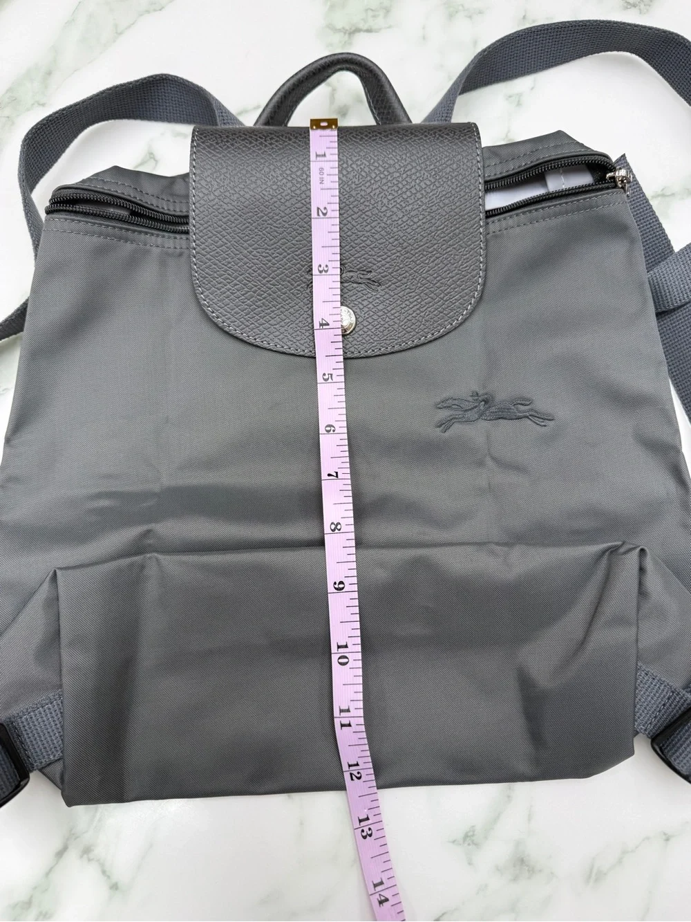 Longchamp Le Pliage “Green” Nylon Backpack – Graphite Gray (NWOT)